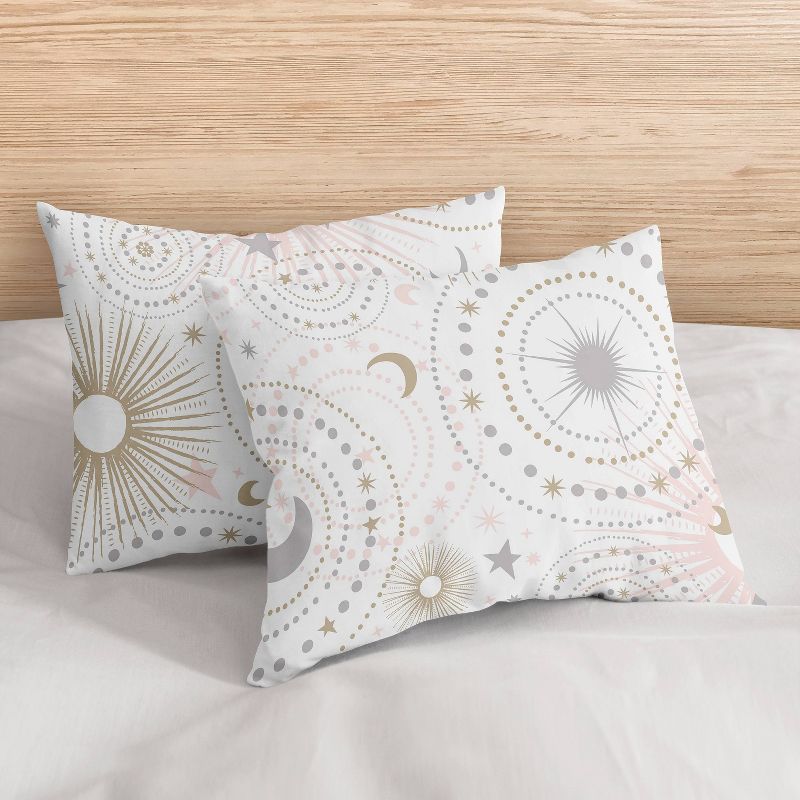 3pc Celestial Full/Queen Kids&#39; Comforter Bedding Set Pink and Gray - Sweet Jojo Designs, 5 of 9