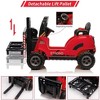12V Ride on Forklift Car, Electric Vehicle Construction Truck, 2-Speed, Remote Control, Liftable Fork & Pallet, USB, Safety Belt - 2 of 4