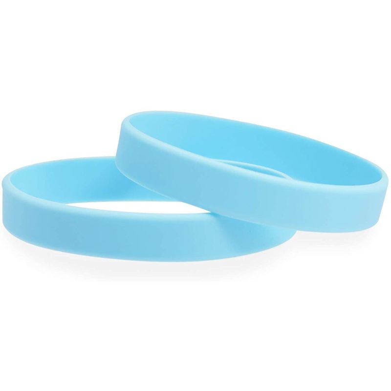Blue Panda 48 Pack Pastel Silicone Rubber Bracelets Wristbands for Kids Party Favors Supplies, 6 Colors, 5 of 9