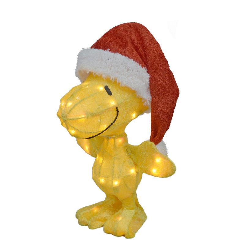 Northlight 18" Lighted Woodstock in Santa Hat Outdoor Christmas Yard Decoration, 1 of 3