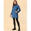 Allegra K Women's Peter Pan Collar Single Breasted Outwear Winter Buttoned Long Coat - 3 of 4