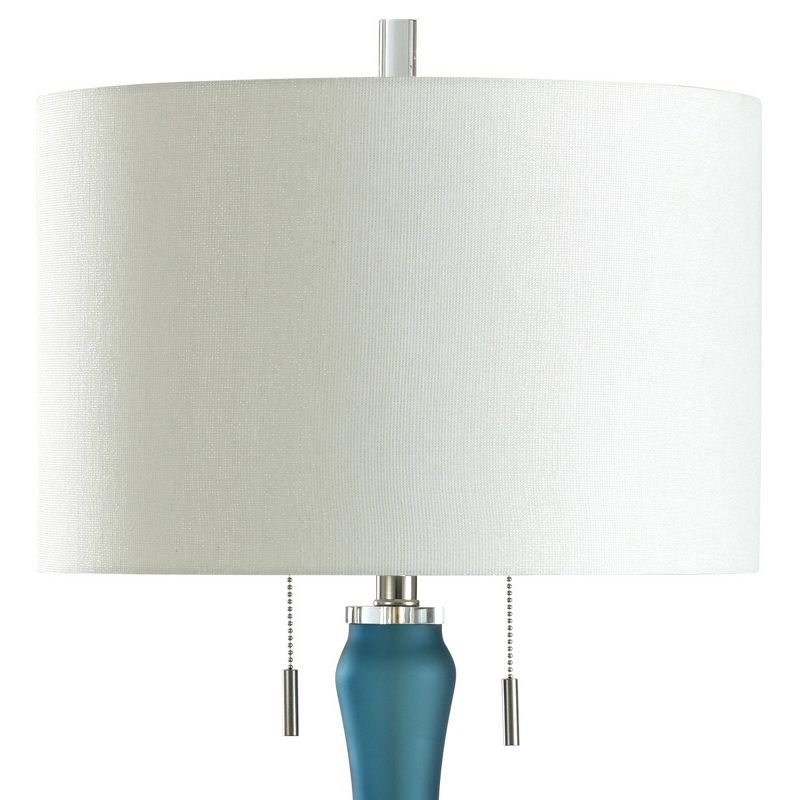 Glass Acrylic Steel Table Lamp Blue Finish - StyleCraft, 3 of 5