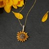 Ross-Simons 1.70 ct. t.w. Citrine, .80 ct. t.w. Smoky Quartz and .10 ct. t.w. White Topaz Sunflower Pendant Necklace in 18kt Gold Over Sterling Size - 3 of 4
