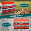 Chicken Nesting Box, 8 Hole Chicken Laying Box with Chicken Perch, Heavy Duty Metal Roll Away Nest Box for Chicken Coop Hens - 3 of 4
