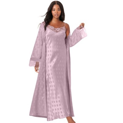 Amoureuse Plus Size The Luxe Satin Long Peignoir Set
