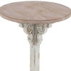 Farmhouse Chinese Fir Accent Table Gray - Olivia & May: Pedestal, Indoor Use, Round Shape - image 4 of 4