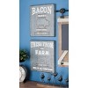 Set of 2 Farmhouse Metal Wall Decors Gray - Olivia & May: Iron Abstract Art, Vertical Orientation, Spot Clean - 2 of 4