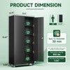 Mlezan Storage Cabinet with Locking Doors, 71" Tall 18" Deep Metal Cabinet with 5 Adjustable Shelves for Pantry, Office,  Home Kitchen Pantry Cabinets - 3 of 4