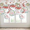Big Dot of Happiness Feliz Navidad - Holiday and Spanish Christmas Party Hanging Decor - Party Decoration Swirls - Set of 40 - 3 of 4