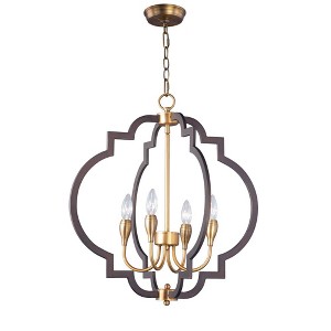 Maxim Lighting Crest 4 - Light Chandelier in  Oil Rubbed Bronze/Antique Brass - 1 of 4
