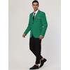 Lars Amadeus Men's Dress Slim Fit Single Breasted One Button Suit Sports Blazer - 4 of 4