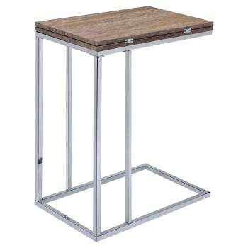 End Table Oak Chrome - Acme Furniture