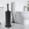 J&V TEXTILES Industrial Toilet Brush, Toilet Bowl Brush with Extra Long Handle Toilet Scrubber and Covered Holder for Toilet Brush Set - 2 of 4