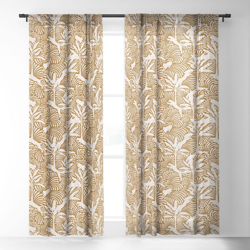 Evamatise Big Cats And Palm Trees Jungle Single Panel Sheer Window Curtain - Deny Designs, 2 of 7