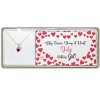 Stay Forever Young July Birthday Girl Red Heart Pendant 18 Inch Silver Plated Birthstone Necklace in Jewelry Box - 3 of 3