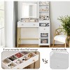 Makeup Vanity Desk with Mirror and Lights Elegant Makeup Desk with 2 Drawers 1 Storage Cabinet - 4 of 4