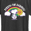 Women's - Peanuts - Follow The Rainbow Short Sleeve Graphic T-Shirt - 2 of 4