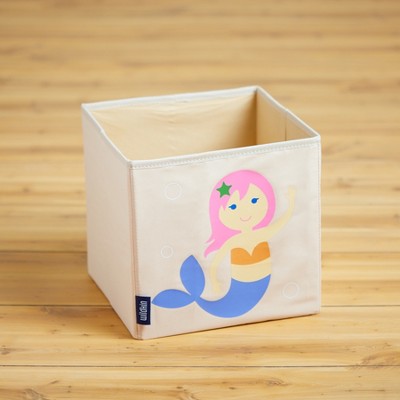Mermaid Print Pink Fabric Kids Storage Cube
