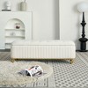 NicBex Modern 47.2" Storage Bench Velvet Accent Stool with Button Tufted and Gold Metal Legs for Entryway and Living Room - 3 of 4