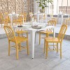 ADILE Modern Metal Dining Chairs Set of 2, Yellow - 3 of 4