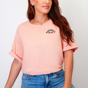 Simply Sage Market Embroidered Basketball Mom Garment Dyed Tee - 1 of 4