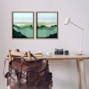 Stupell Industries Hill Side Nautical Landscape Abstract 2pc Floating Frame Art Set - 2 of 4