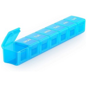 Sukuos XL Pill Box, Case w/Clear Lid, Arthritis-Friendly, BPA-Free, Easy-Clean - 1 of 4
