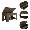 Airsurfer Wooden Shoe Storage Bench with Two-Tier Shelves, Solid Top for Seating or Display, Modern Entryway Organizer for Home and Hallway - 3 of 4