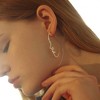 Hollowed Out Face Drop Earrings for Women Gold Plated Punk Earrings Jewelry (gold) - 4 of 4