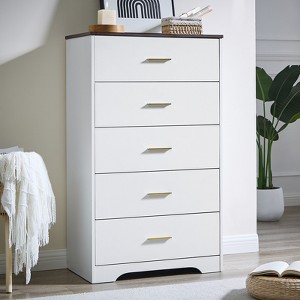 Farmhouse Wood Dresser for Bedroom, Drawers of Dressers - 1 of 4