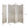 MAYEERTY Room Divider, 5.6Ft Wooden Freestanding Privacy Screen - 4 of 4