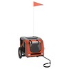 vidaXL Pet Bike Trailer Orange and Gray Oxford Fabric and Iron - 2 of 4