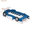 Sapphtopaz Race Car-Shaped Bed Frame Platform Bed with Wheels Bedroom Furniture, Easy Assembly, No Box Spring Needed - 3 of 4