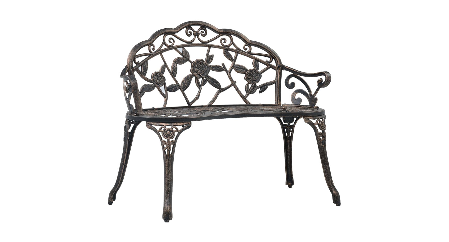 Bistro Bench Bronze Cast Aluminum, Cast Iron Medium Sturdy