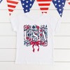 The Juniper Shop USA Floral Coquette Youth Short Sleeve Tee - 3 of 4