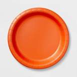 60ct Dinner Paper Plates Orange - Spritz™