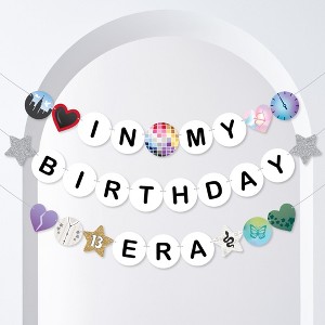 Big Dot of Happiness In My Birthday Era Banner, Eras Birthday Party Decorations, Large Friendship Bracelet Banners, 28 Pieces - 1 of 4