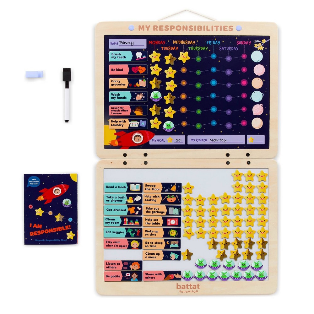 Photos - Educational Toy Battat Education I Am Responsible! Magnetic Responsibility Chart