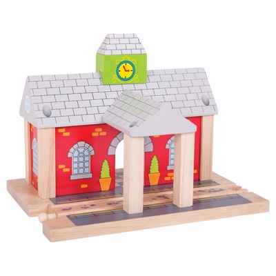 Wooden train store set station