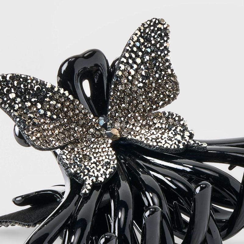 Jumbo Glitter Butterfly Claw Hair Clip - Wild Fable&#8482; Black, 2 of 6