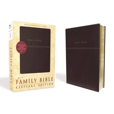 Family Bible-NIV-Keepsake - by  Zondervan (Leather Bound)