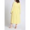 ELOQUII Women's Plus Size Eupalette Dress With Pleats - 3 of 3