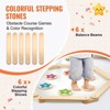 VEVOR Balance Beam Stepping Stones, 6 PCS Wooden Toddler Balance Boards, Montessori Toy for Kids 2-6, Build Coordination and Gross Motor Skills - 4 of 4