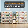 Toy Storage Organizer with 9 Shelves & 24 Bins, Kids Bookshelf and Bin Shelf for Bedroom, Playroom Organization and Decor - 3 of 4