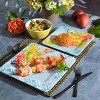 Laurie Gates Tropicalla 12 Piece Square Melamine Dinnerware Set in Blue - 2 of 4