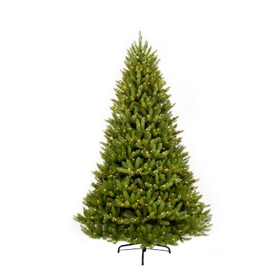 9ft Pre-lit Artificial Christmas Tree Full Forest Fir - Puleo