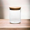 Amici Home Yosemite Glass Canister, Food Storage Jar with Airtight Seal Wood Lid, Modern Design Jar for Dry Food, Tea, Coffee, Spices - image 4 of 4