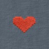Dalix Pixel Heart Embroidered Lightweight Relaxed Jersey Tee Summer Cute Love Womens - 2 of 4