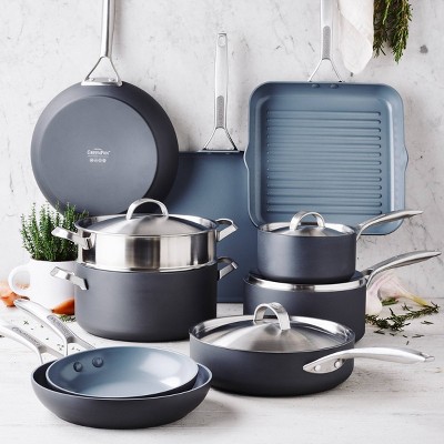 GreenPan Madison 12pc Hard Anodized Ceramic Non-Stick Cookware Set