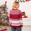 Pullover Christmas Sweaters for Women Long Sleeve Crew Neck Sweater with Snowflakes Pattern Sweater Jacquard Knit Sweater - 2 of 4